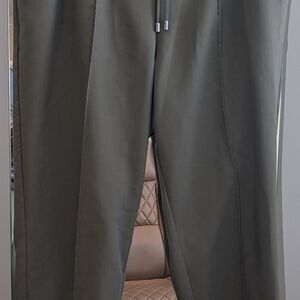 Green Drawstring Casual Pants